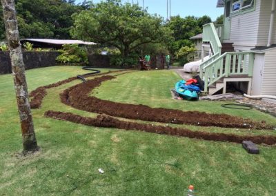 Oahu Sprinkler French Drain Installation